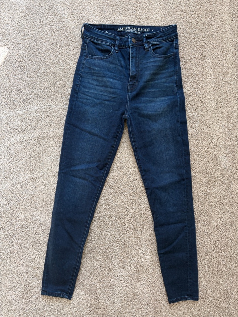 American Eagle Outfitters Navy High-Rise Skinny Jeans
